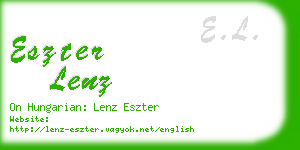 eszter lenz business card